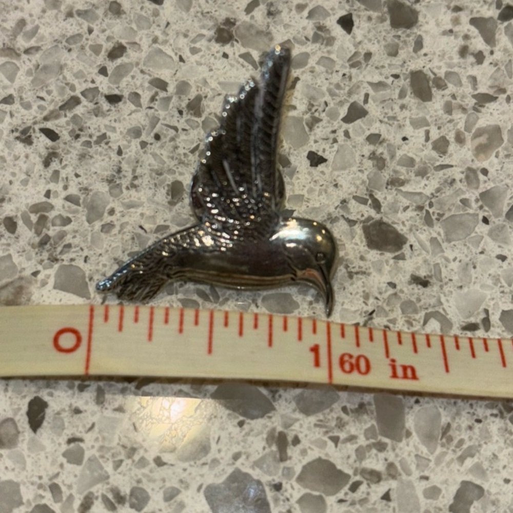 Hand & Hammer Sterling Hummingbird pin - Picture 5 of 5